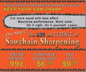 Rent or download saw chain sharpening video